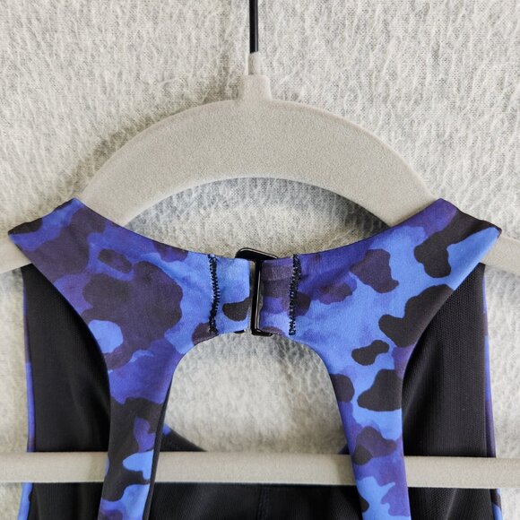 Athleta Tankini Womens 32 B/C Blue Camo Maldives Bra Cup Modest Swimsuit Top - Picture 5 of 16
